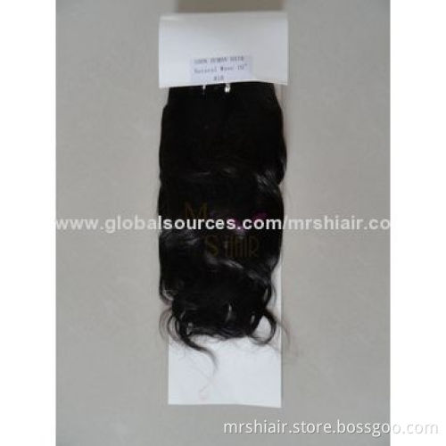 18-Inch Color 1B#, Natural wave Brazilian Remy, Hair Weaving
